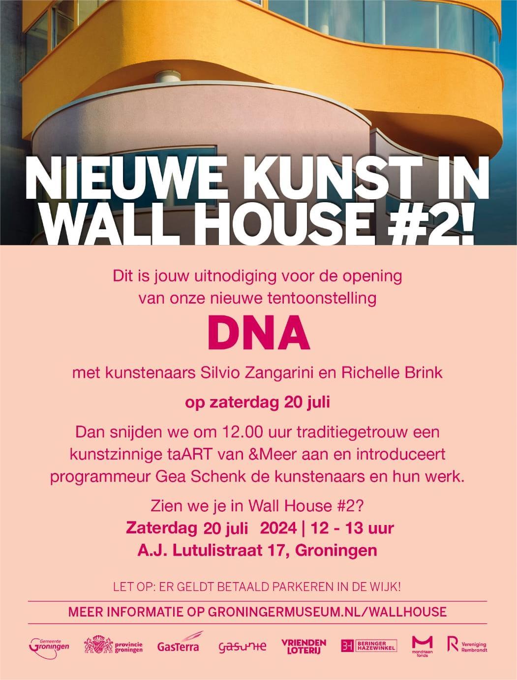 Opening expositie DNA in Wall House zaterdag 20 juli 2024