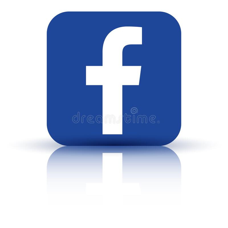 facebook logo icon voronezh russia january blue square reflection shadow 171161171
